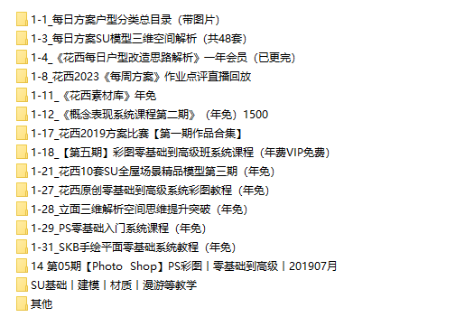 图片[6]-【草图大师】花西 店铺年费VIP一键打包所有课程和资料丨374G 947节+课件-壹书网