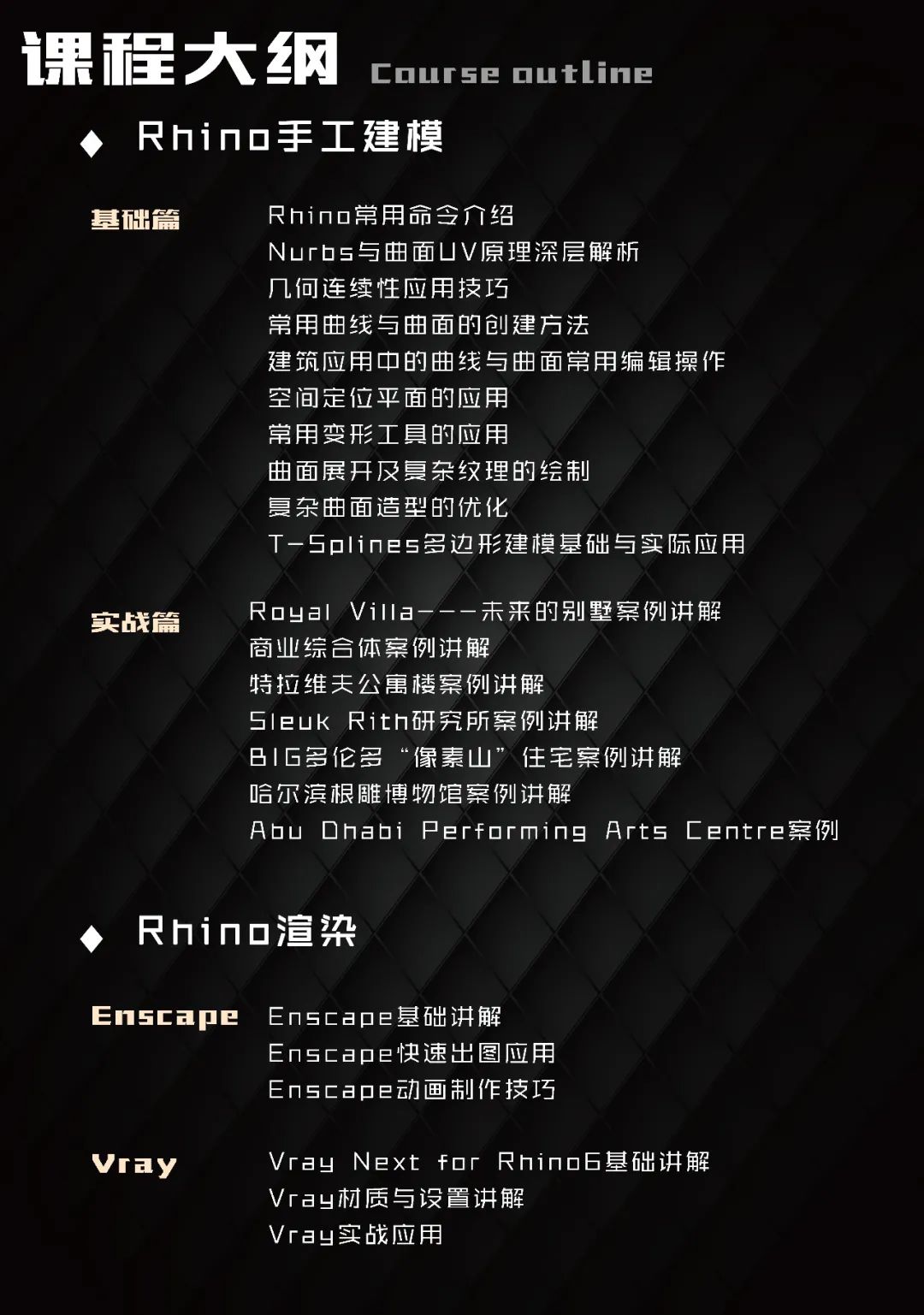 图片[3]-【建筑设计】高效学习Rhino&Grasshopper网络研习班数字化设计网络研习班(五期)丨MP4丨47.6G 86节+课件 2680-壹书网