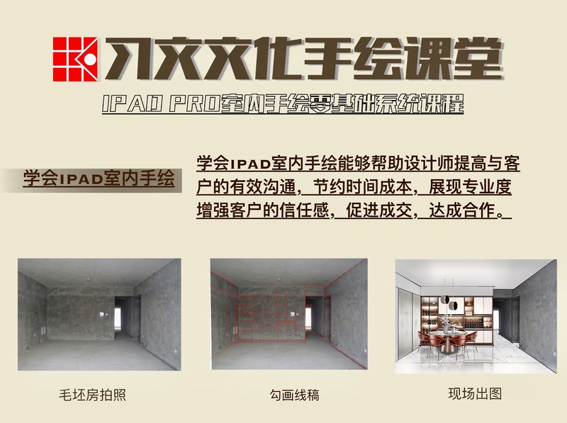 【手绘设计】习文文IPAD PRO 室内手绘零基础系统课丨89.8G 25节-壹书网
