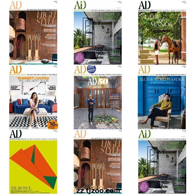 【印度版】《Architectural Digest India》2016年合集印度家居装饰软装家具设计pdf杂志（7本）