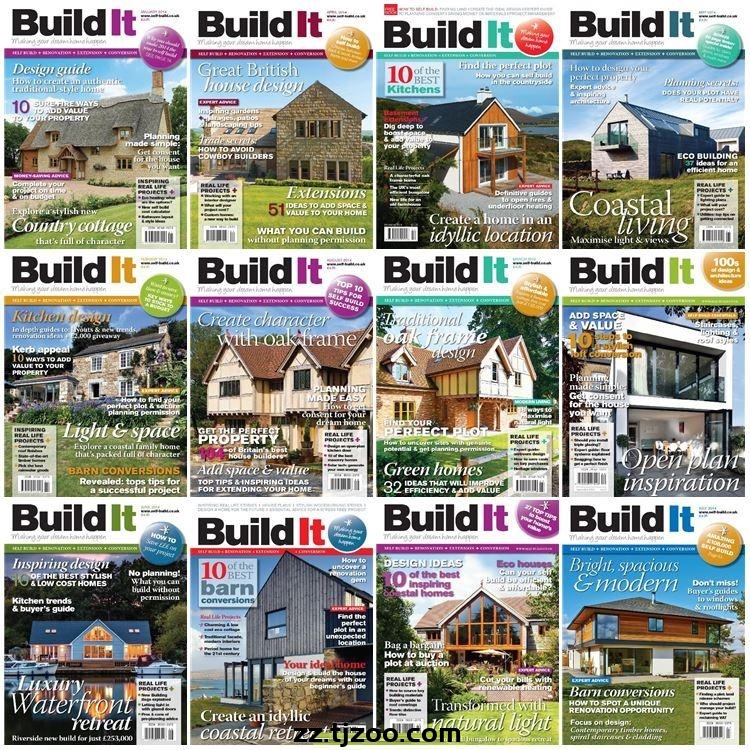 【英国版】《Build It》2014年度合集家居房屋建造自建房设计规划理念PDF杂志（12本）