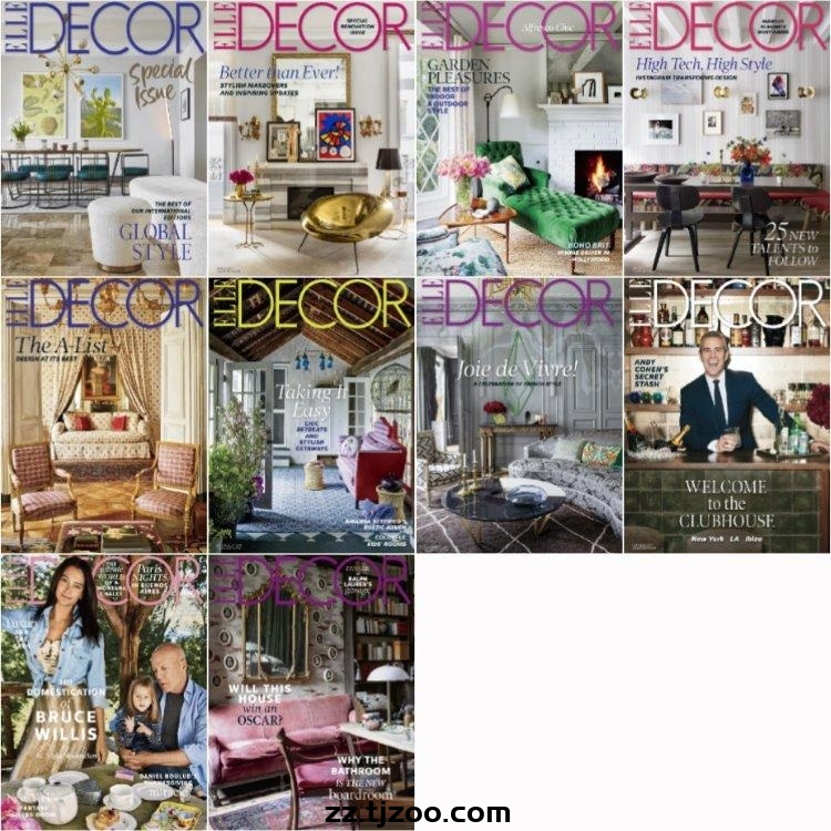 【美国版】《Elle Decor USA》2017年合集家居廊时尚家居装饰设计软装杂志PDF（10本）