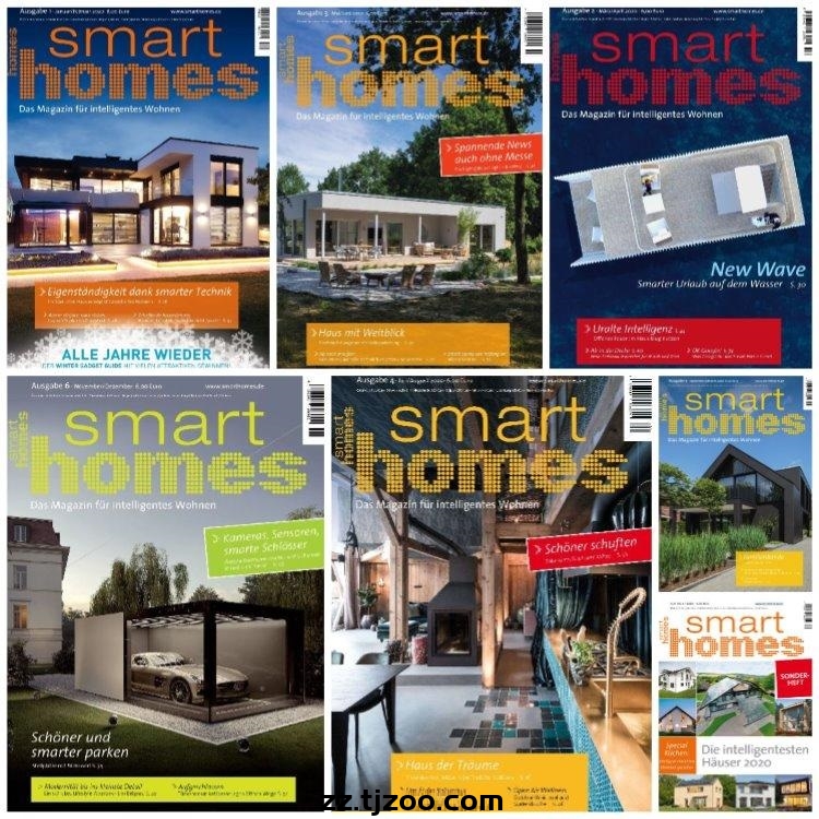 【德国版】《Smart Homes》2020年合集德国智能生活家居技术设备产品信息pdf杂志（7本）