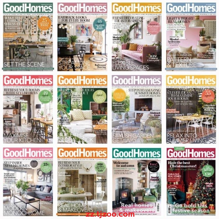 【英国版】《GoodHomes UK》2021年合集家居室内软装住宅装饰灵感流行设计PDF杂志（12本）