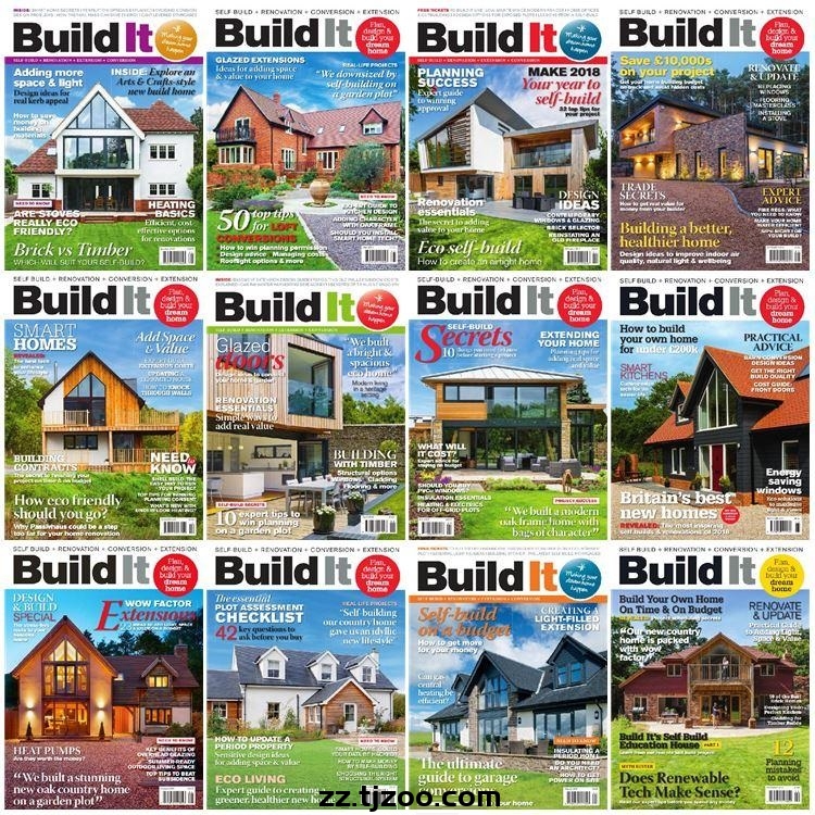 【英国版】《Build It》2018年度合集家居房屋建造自建房设计规划理念PDF杂志（12本）