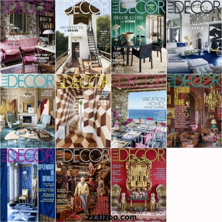 【美国版】《Elle Decor USA》2018年合集家居廊时尚家居装饰设计软装杂志PDF（11本）