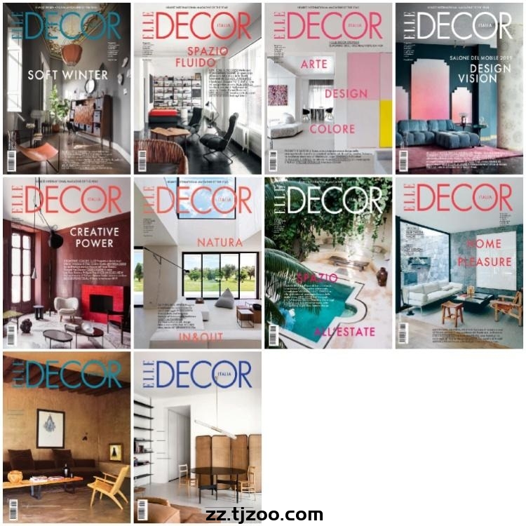 【意大利】《Elle Decor Italia》2019年合集家居廊室内软装家具装饰设计PDF杂志（10本）