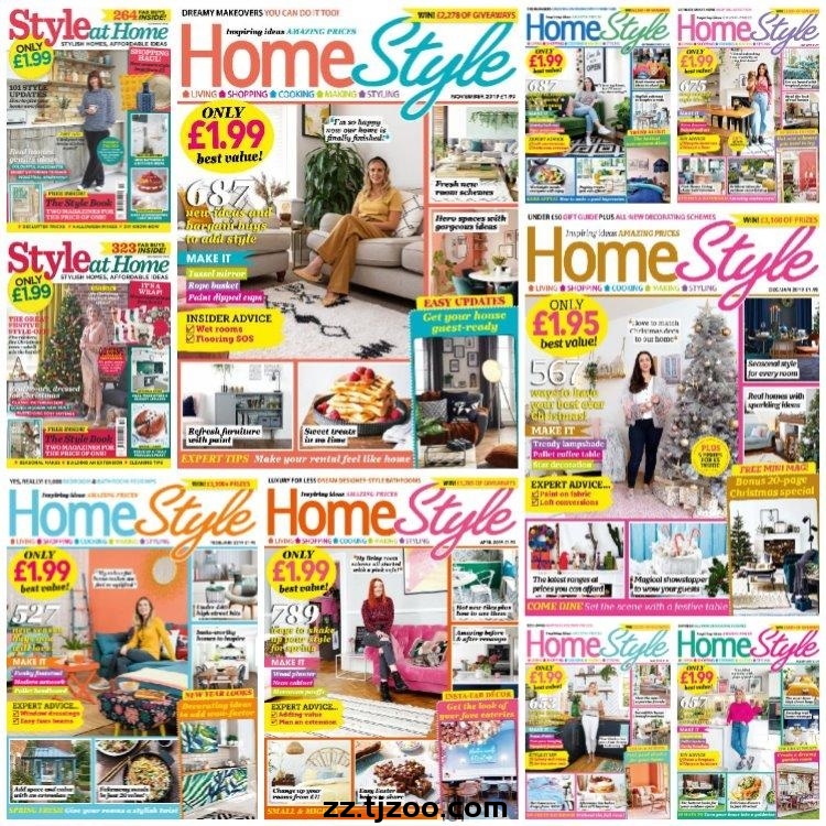 【英国版】《Homestyle UK》2019年合集家居风格时尚潮流软装室内设计PDF杂志（10本）