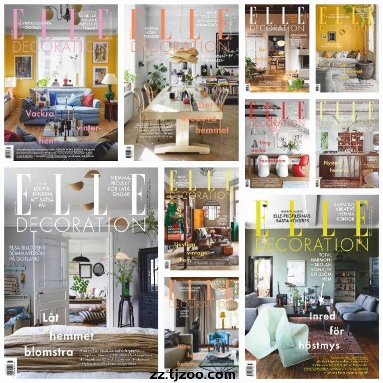 【瑞典版】《Elle Decoration Sweden》2020年合集瑞典室内豪宅软装装饰设计PDF杂志（10本）