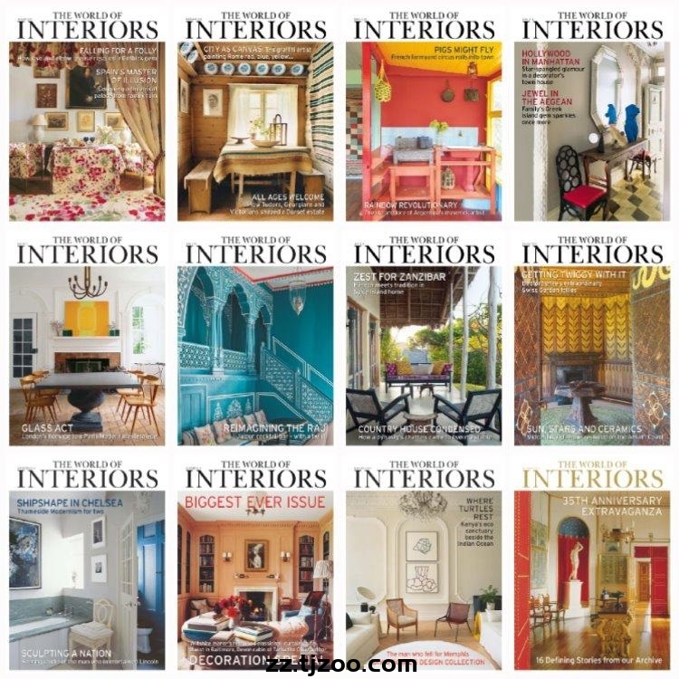 【英国版】《The World of Interiors》2016年合集最具影响力设计装饰杂志专业室内设计软装必备PDF读物（12本）