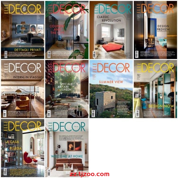 【意大利】《Elle Decor Italia》2021年合集家居廊室内软装家具装饰设计PDF杂志（10本）