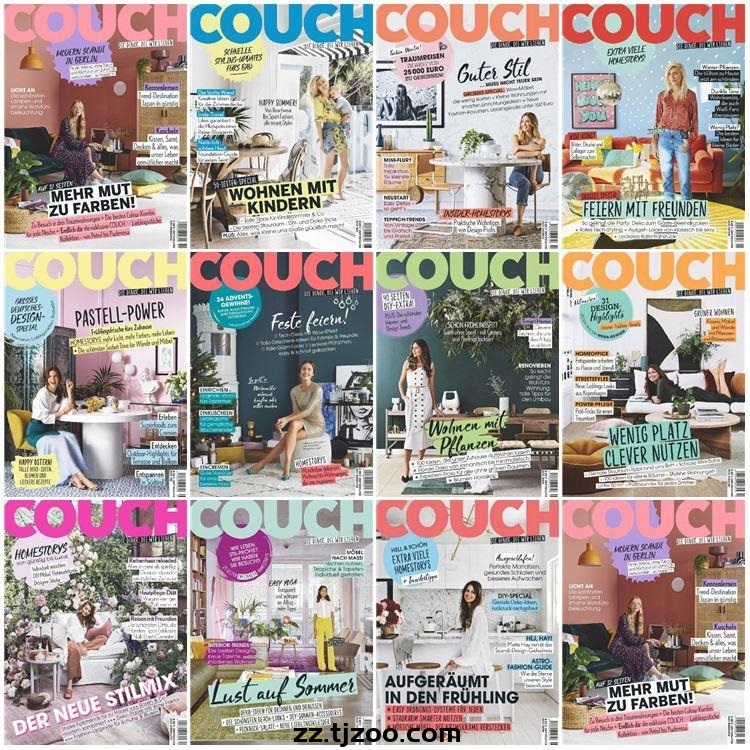 【德国版】《Couch》2019年合集德国时尚潮流室内软装饰家具设计PDF杂志（11本）