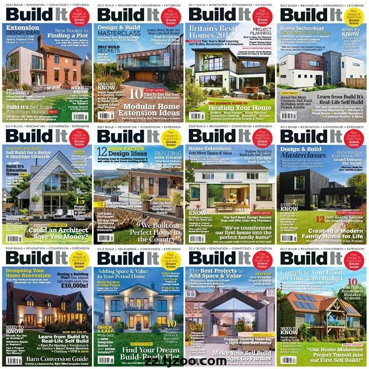 【英国版】《Build It》2019年度合集家居房屋建造自建房设计规划理念PDF杂志（12本）