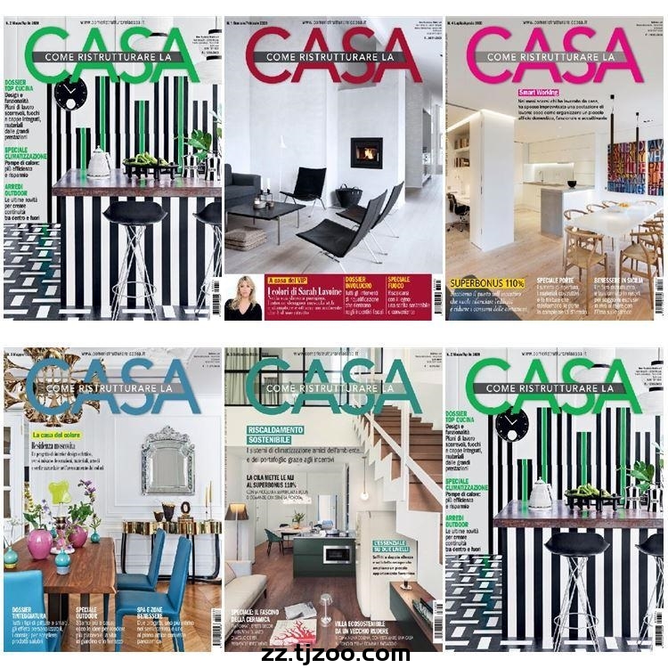 【意大利】《Come Ristrutturare la Casa》2020年合集家居室内浴室厨房家庭空间装修翻新信息pdf杂志（5本）