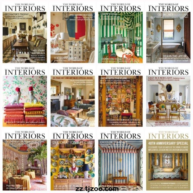 【英国版】《The World of Interiors》2021年合集最具影响力设计装饰杂志专业室内设计软装必备PDF读物（12本）