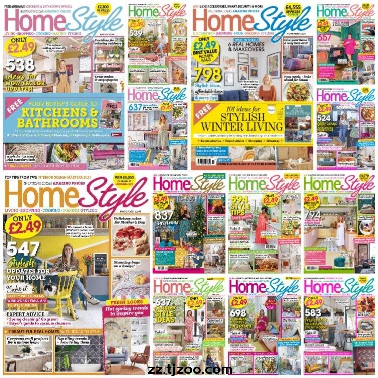 【英国版】《Homestyle UK》2021年合集家居风格时尚潮流软装室内设计PDF杂志（13本）