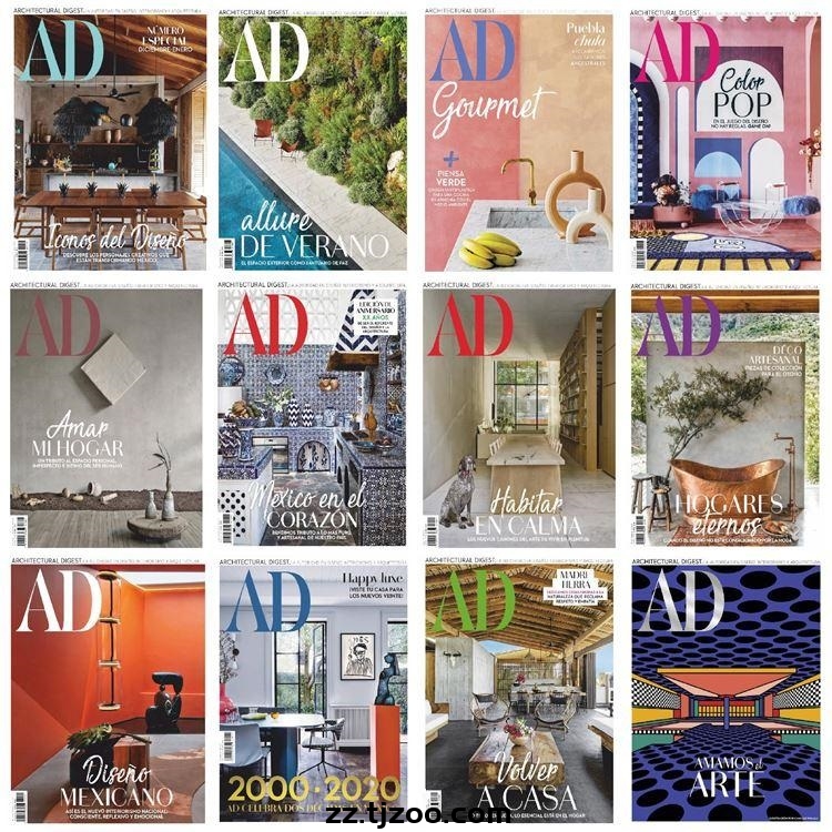 【墨西哥】《Architectural Digest México》AD安邸 2020年合集室内软装设计PDF杂志（12本）