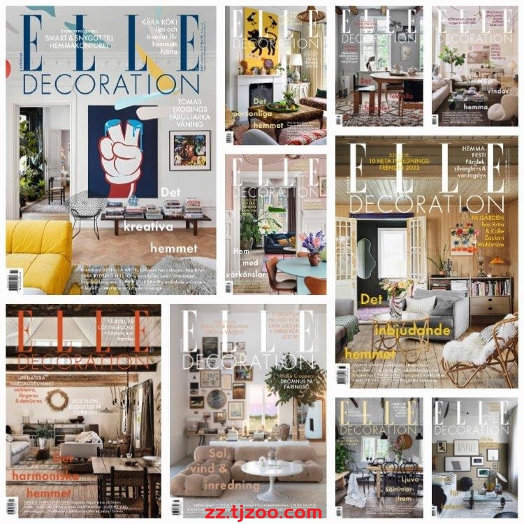 【瑞典版】《Elle Decoration Sweden》2021年合集瑞典室内豪宅软装装饰设计PDF杂志（10本）