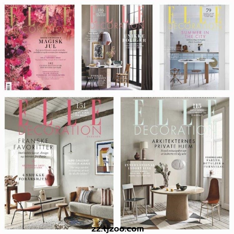 【丹麦版】《Elle Decoration Denmark》2019年合集丹麦家居廊室内软装装饰家具设计pdf杂志（5本）