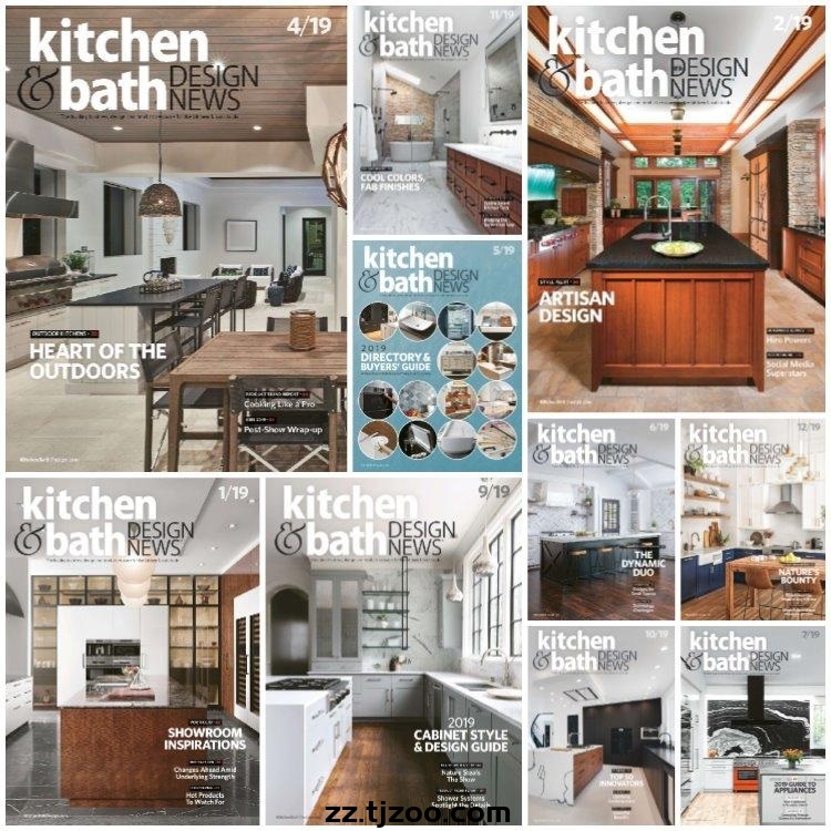 【英国版】《Kitchen & Bath Design News》2019年合集厨房卫浴产品信息设计pdf杂志电子版（10本）