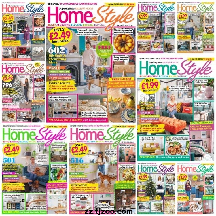 【英国版】《Homestyle UK》2020年合集家居风格时尚潮流软装室内设计PDF杂志（10本）