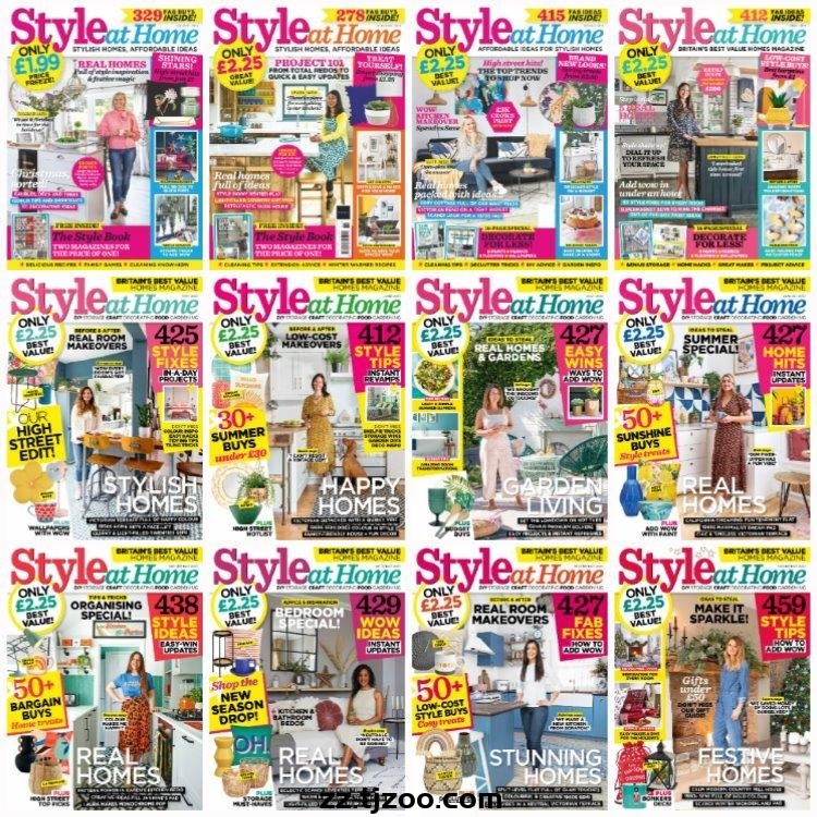 【英国版】《Style at Home UK》2021年合集装饰翻新住宅室内改造软装灵感创意PDF杂志（12本）