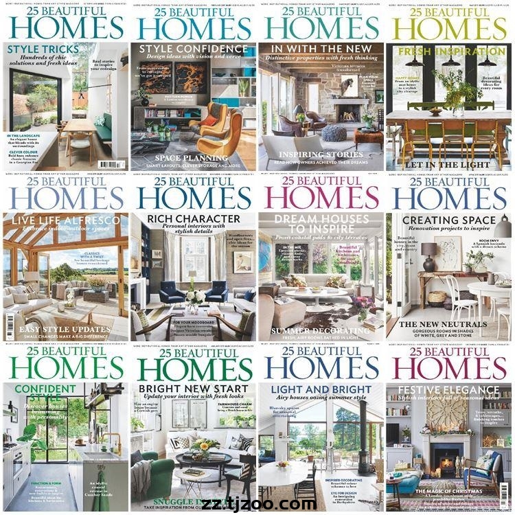 【英国版】25 Beautiful Homes 2019年合集室内设计软装设计参考高清pdf杂志（12本）