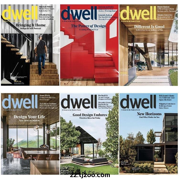 【美国版】《Dwell USA》2018年合集现代住宅设计智能家居现代建筑优秀设计案例展示pdf杂志（6本）