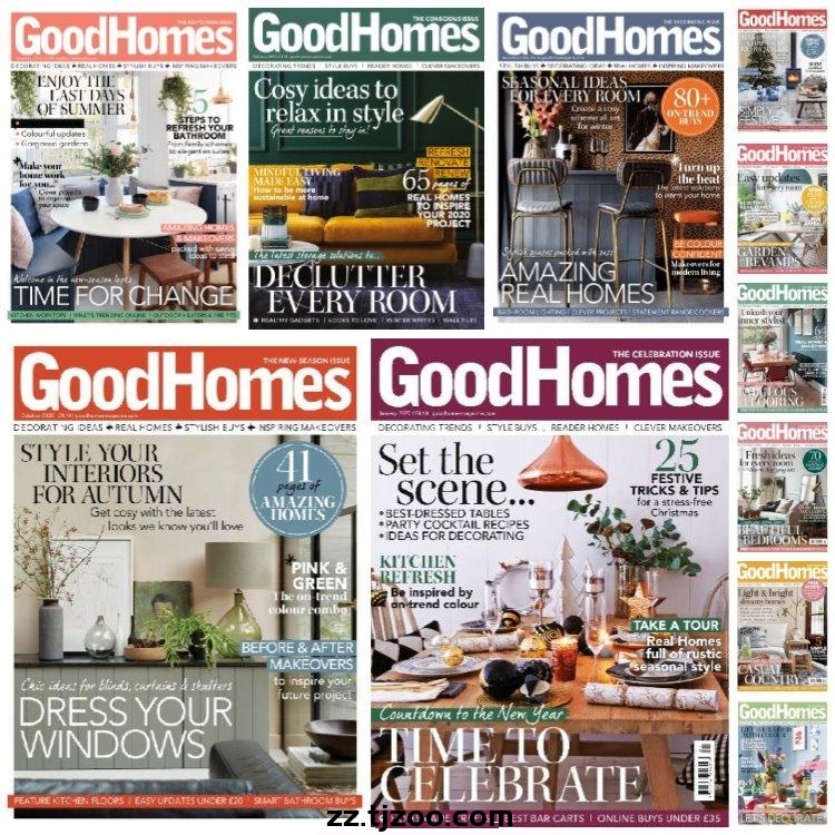 【英国版】《GoodHomes UK》2020年合集家居室内软装住宅装饰灵感流行设计PDF杂志（11本）