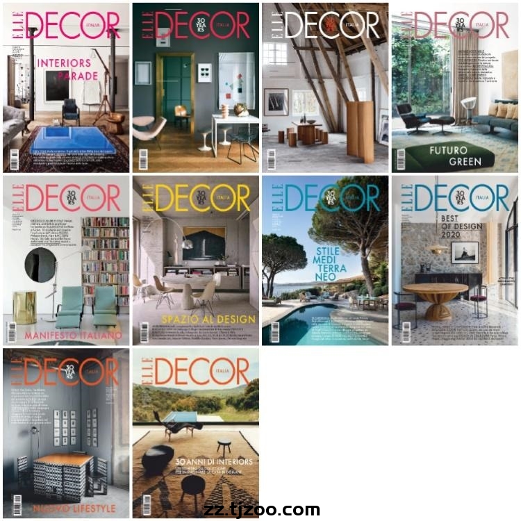 【意大利】《Elle Decor Italia》2020年合集家居廊室内软装家具装饰设计PDF杂志（10本）