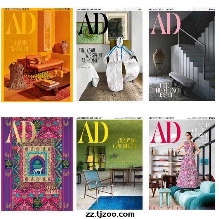 【印度版】《Architectural Digest India》2021年合集印度家居装饰软装家具设计pdf杂志（6本）