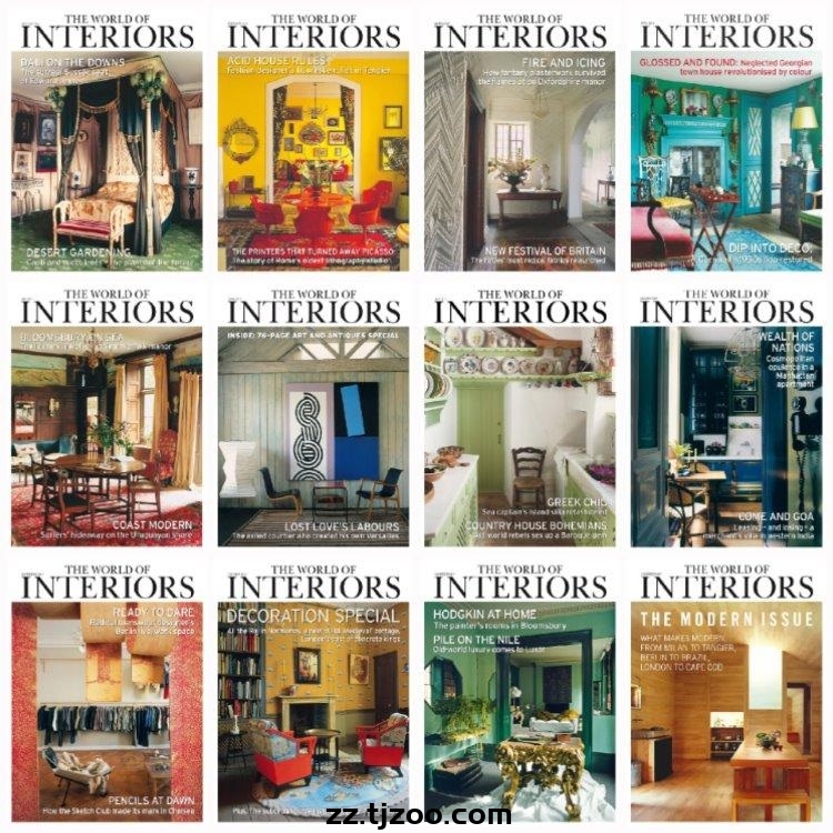 【英国版】《The World of Interiors》2017年合集最具影响力设计装饰杂志专业室内设计软装必备PDF读物（12本）