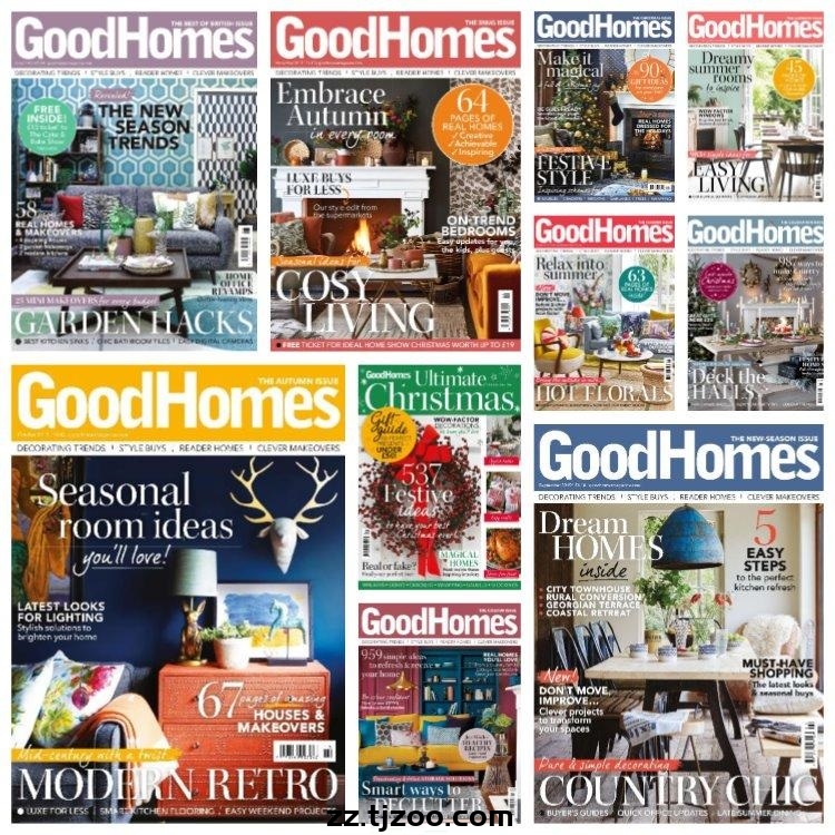 【英国版】《GoodHomes UK》2019年合集家居室内软装住宅装饰灵感流行设计PDF杂志（10本）