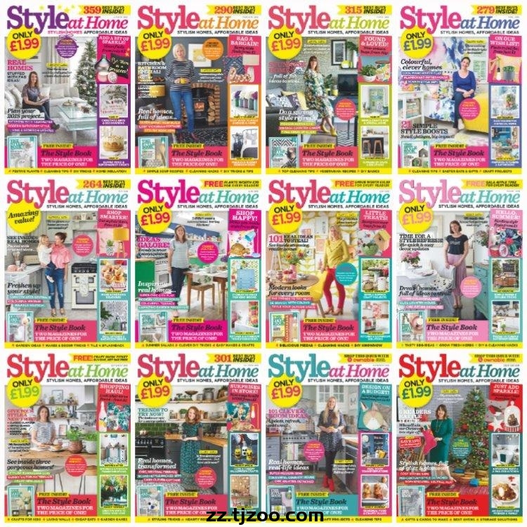 【英国版】《Style at Home UK》2018年合集装饰翻新住宅室内改造软装灵感创意PDF杂志（12本）