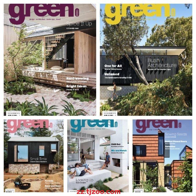 【澳大利亚】《Green Magazine》2021年合集国际房屋花园住宅别墅环境设计项目案例pdf杂志电子版（5本）