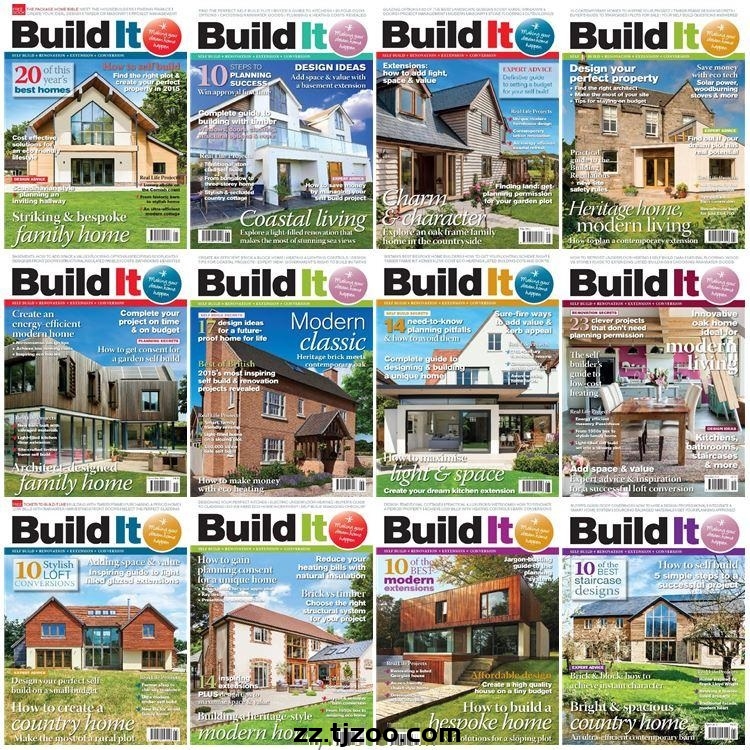 【英国版】《Build It》2015年度合集家居房屋建造自建房设计规划理念PDF杂志（12本）