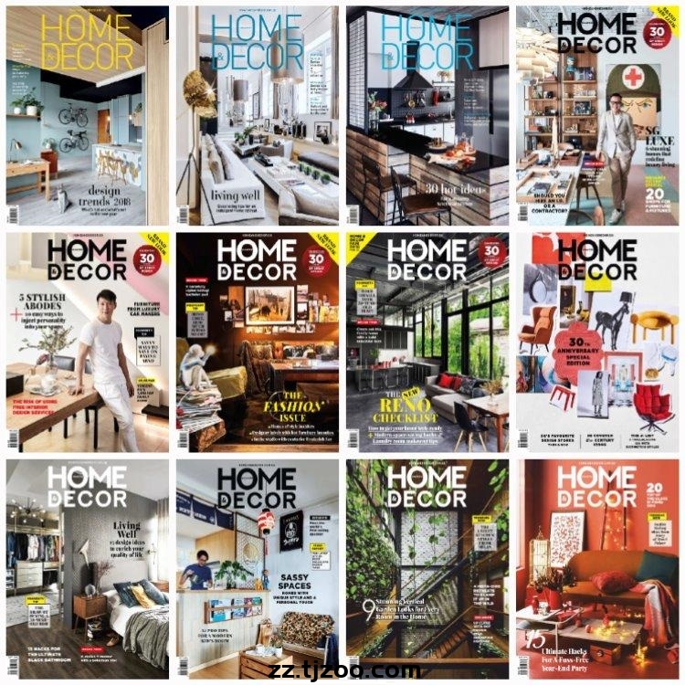 【新加坡】《Home & Decor》2018年合集时尚生活室内装饰软装设计创意灵感PDF杂志（12本）