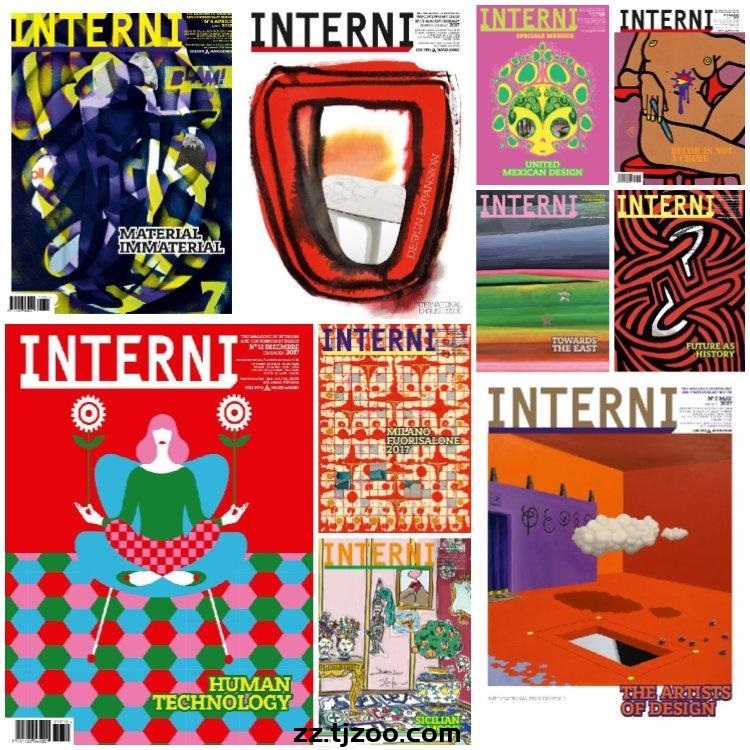 【意大利】《Interni Italia》2017年合集室内设计办公软装陈列展览设计PDF杂志（10本）