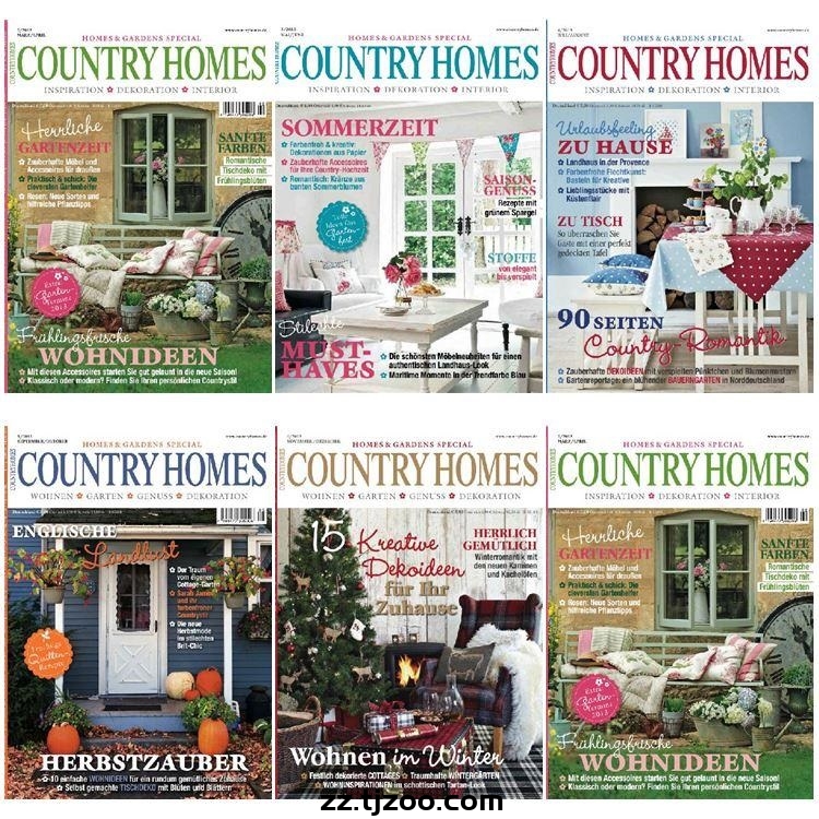 【德国版】《Country Homes Germany》2013年合集德国乡村田园室内软装设计PDF杂志（5本）