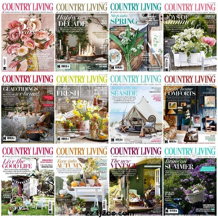 【英国版】《Country Living UK》2020年合集乡村田园家居生活住宅设计PDF杂志（12本）