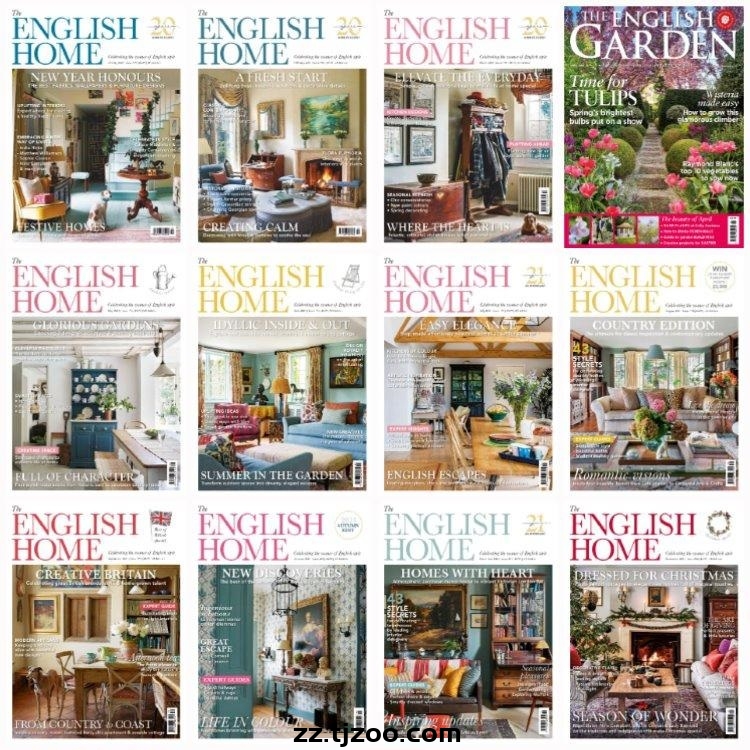 【英国版】《The English Home》2021年合集英式家居软装设计生活软装优雅经典装饰PDF杂志（12本）