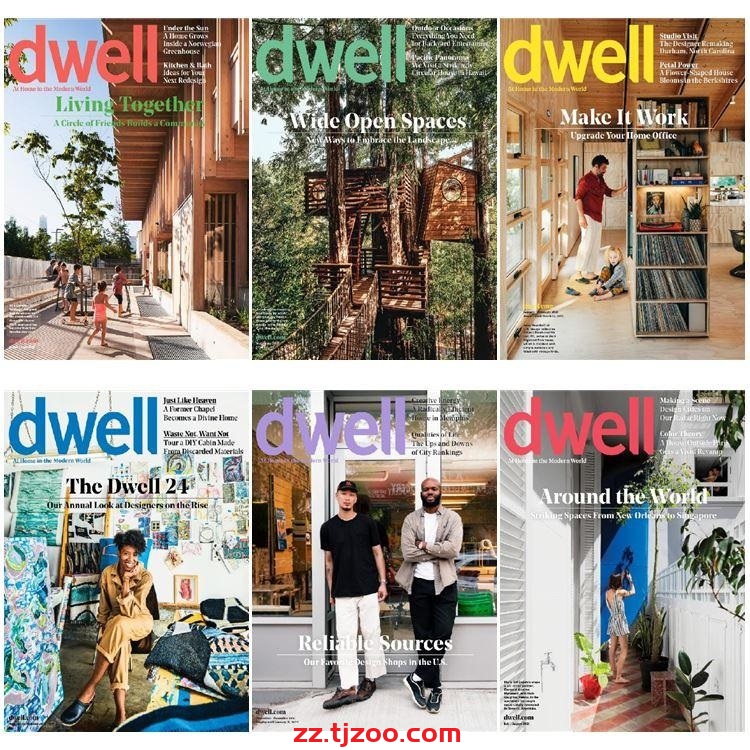 【美国版】《Dwell USA》2021年合集现代住宅设计智能家居现代建筑优秀设计案例展示pdf杂志（6本）