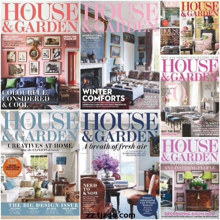 【英国版】《House & Garden UK》2017年合集住宅别墅室内软装花园庭院设计杂志PDF（9本）