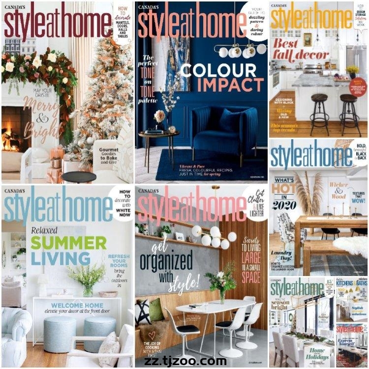 【加拿大】《Style at Home Canada》2020年合集时尚潮流室内软装设计摄影创意方案PDF杂志（9本）