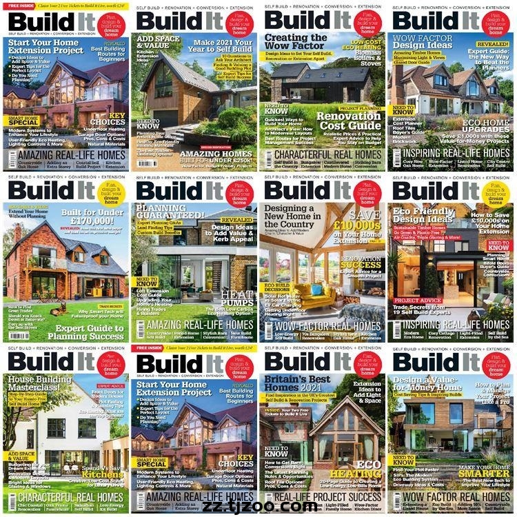 【英国版】《Build It》2021年度合集家居房屋建造自建房设计规划理念PDF杂志（12本）