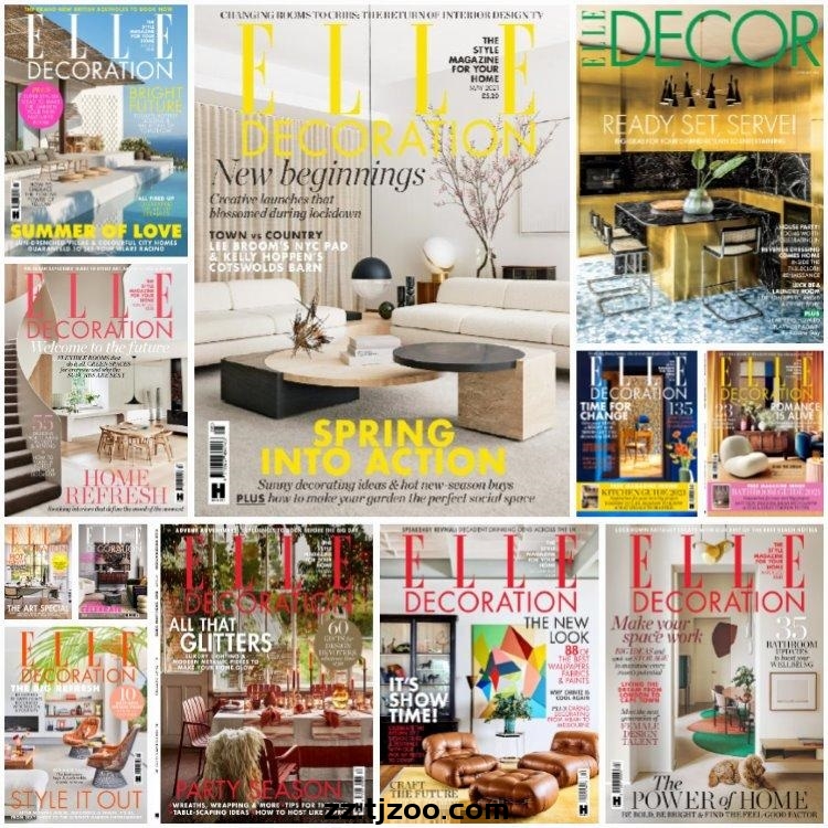 【英国版】《Elle Decoration UK》2021年合集家居廊权威室内软装设计住宅风格PDF杂志（12本）