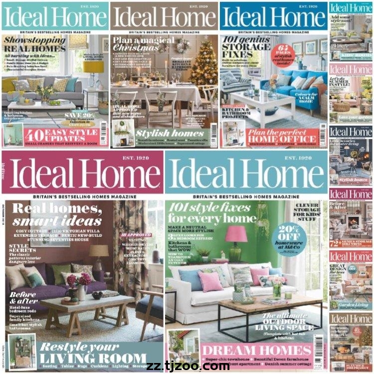 【英国版】《Ideal Home UK》2018年度合集时尚创意家居室内设计软装搭配PDF杂志（11本）