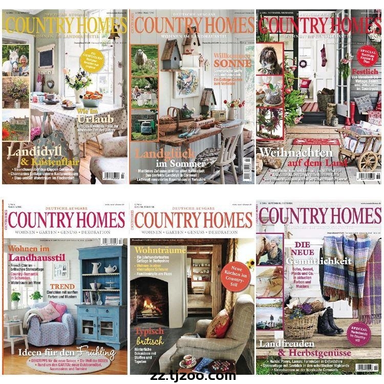 【德国版】《Country Homes Germany》2014年合集德国乡村田园室内软装设计PDF杂志（6本）