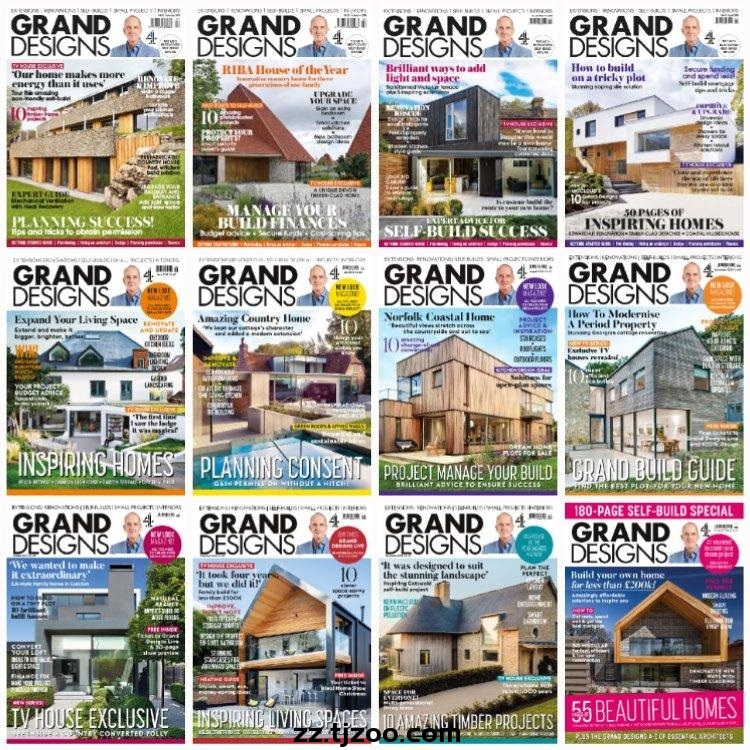 【英国版】《Grand Designs UK》2018年合集房屋住宅别墅建造翻新室内软装创意设计PDF杂志（12本）