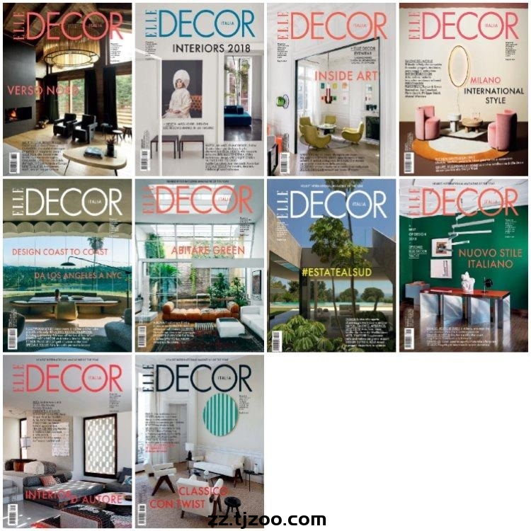 【意大利】《Elle Decor Italia》2018年合集家居廊室内软装家具装饰设计PDF杂志（10本）